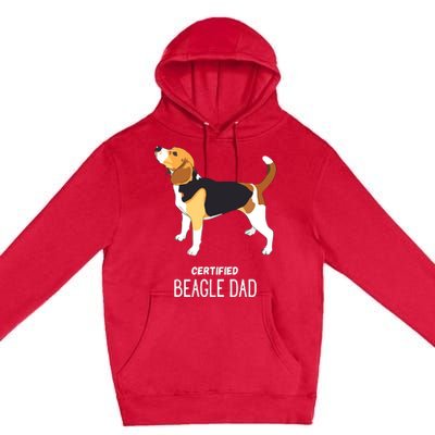 Certified Beagle Dad Premium Pullover Hoodie