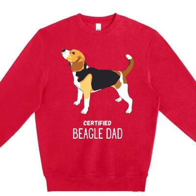 Certified Beagle Dad Premium Crewneck Sweatshirt