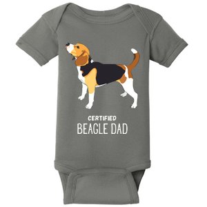 Certified Beagle Dad Baby Bodysuit