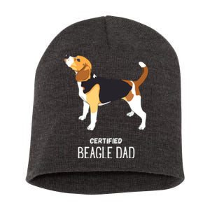 Certified Beagle Dad Short Acrylic Beanie