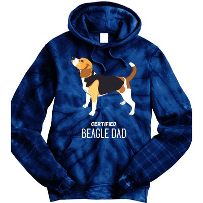 Certified Beagle Dad Tie Dye Hoodie