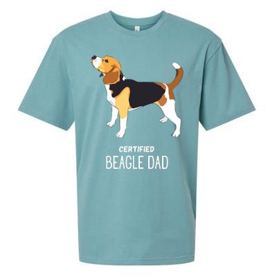 Certified Beagle Dad Sueded Cloud Jersey T-Shirt