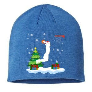 Christmas Basketball Dunk Santa Hat Snowflakes Tree Holiday Gift Sustainable Beanie