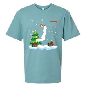 Christmas Basketball Dunk Santa Hat Snowflakes Tree Holiday Gift Sueded Cloud Jersey T-Shirt