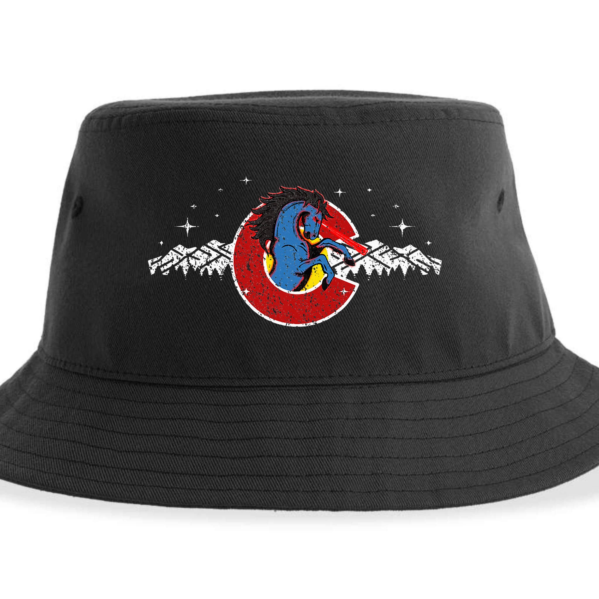 Colorado Blucifer Demon Horse Sustainable Bucket Hat