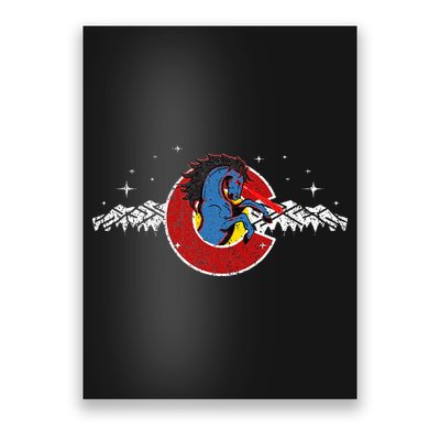 Colorado Blucifer Demon Horse Poster