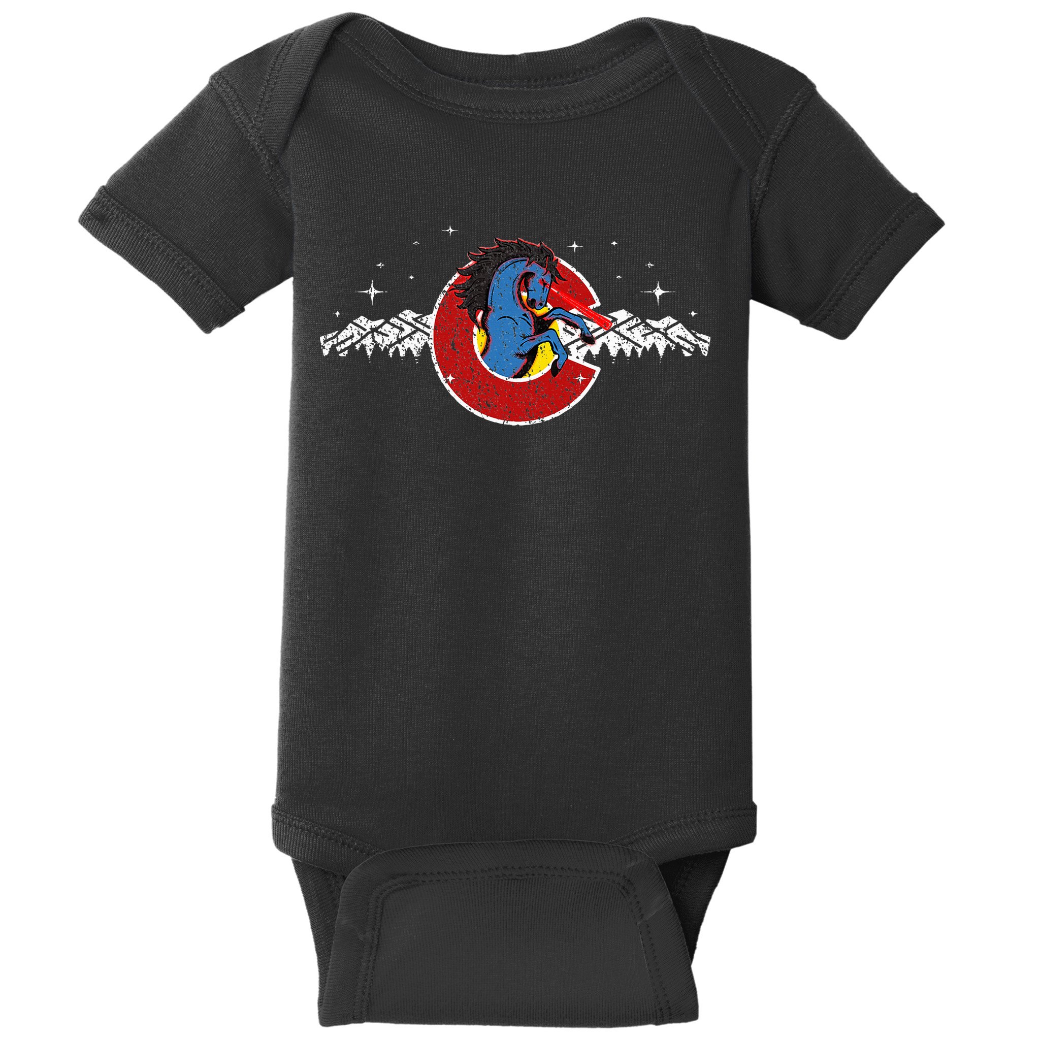 Colorado Blucifer Demon Horse Baby Bodysuit