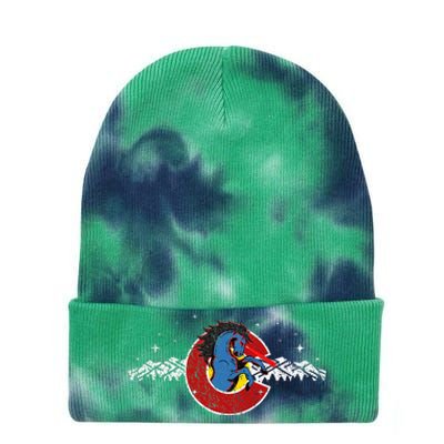 Colorado Blucifer Demon Horse Tie Dye 12in Knit Beanie