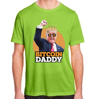 Cute Bitcoin Daddy Trump Crypto King Money Evolution Adult ChromaSoft Performance T-Shirt