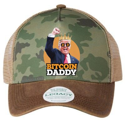 Cute Bitcoin Daddy Trump Crypto King Money Evolution Legacy Tie Dye Trucker Hat