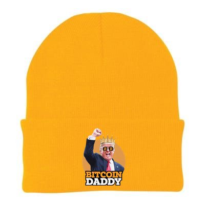 Cute Bitcoin Daddy Trump Crypto King Money Evolution Knit Cap Winter Beanie