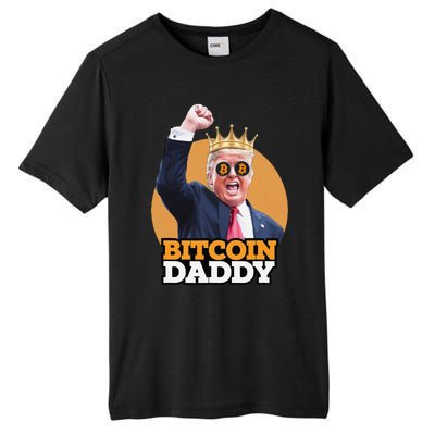 Cute Bitcoin Daddy Trump Crypto King Money Evolution Tall Fusion ChromaSoft Performance T-Shirt