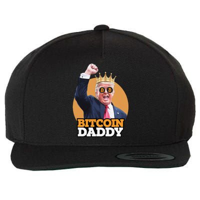 Cute Bitcoin Daddy Trump Crypto King Money Evolution Wool Snapback Cap