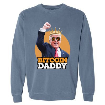 Cute Bitcoin Daddy Trump Crypto King Money Evolution Garment-Dyed Sweatshirt