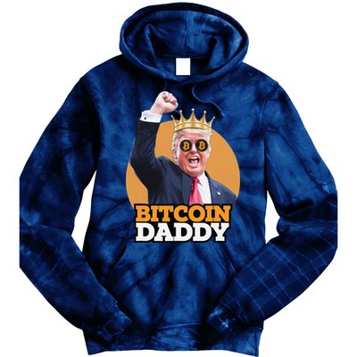 Cute Bitcoin Daddy Trump Crypto King Money Evolution Tie Dye Hoodie