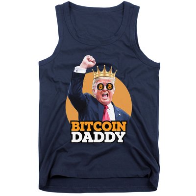 Cute Bitcoin Daddy Trump Crypto King Money Evolution Tank Top