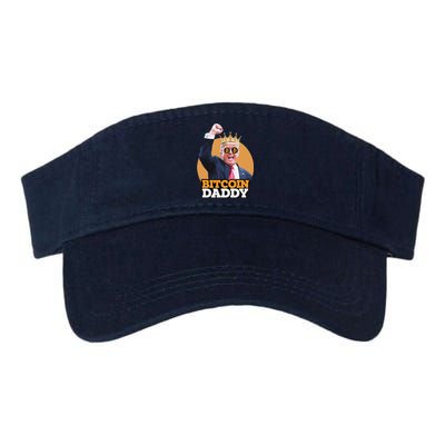 Cute Bitcoin Daddy Trump Crypto King Money Evolution Valucap Bio-Washed Visor