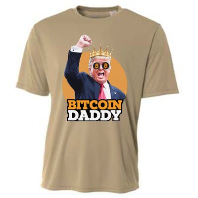 Cute Bitcoin Daddy Trump Crypto King Money Evolution Cooling Performance Crew T-Shirt