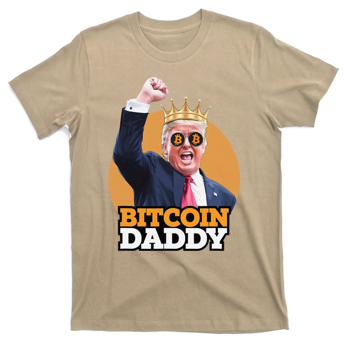 Cute Bitcoin Daddy Trump Crypto King Money Evolution T-Shirt