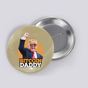 Cute Bitcoin Daddy Trump Crypto King Money Evolution Button