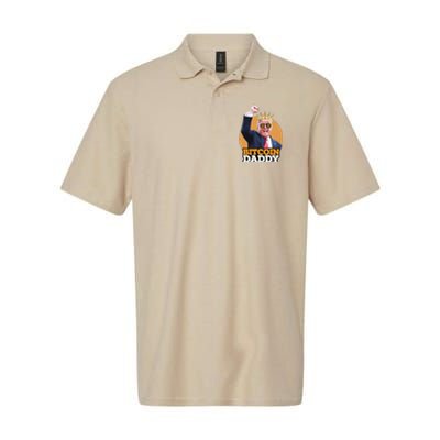 Cute Bitcoin Daddy Trump Crypto King Money Evolution Softstyle Adult Sport Polo