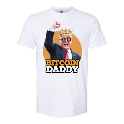 Cute Bitcoin Daddy Trump Crypto King Money Evolution Softstyle CVC T-Shirt