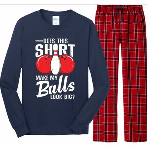 Cool Bowling Design For Men Women Bowling Ball Sport Bowler Long Sleeve Pajama Set