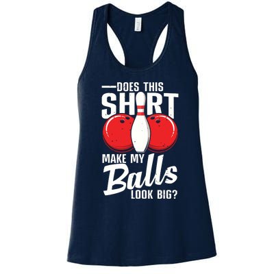 Cool Bowling Design For Men Women Bowling Ball Sport Bowler Women's Racerback Tank