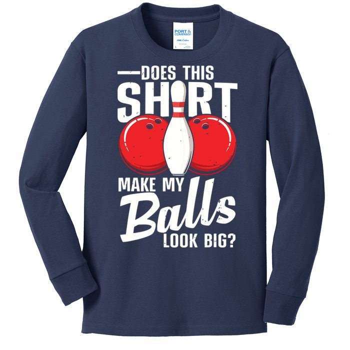 Cool Bowling Design For Men Women Bowling Ball Sport Bowler Kids Long Sleeve Shirt