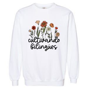 Cultivando Bilingues Dual Language Crew Bilingual Teacher Garment-Dyed Sweatshirt