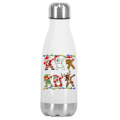 Christmas Boys Dabbing Santa Deer Friends Xmas Gift Stainless Steel Insulated Water Bottle