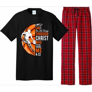 Cool Basketball Dad Papa Christian Funny Fathers Day Cute Gift Pajama Set