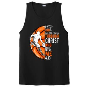 Cool Basketball Dad Papa Christian Funny Fathers Day Cute Gift PosiCharge Competitor Tank