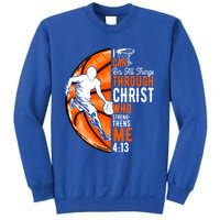 Cool Basketball Dad Papa Christian Funny Fathers Day Cute Gift Sweatshirt