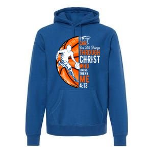 Cool Basketball Dad Papa Christian Funny Fathers Day Cute Gift Premium Hoodie