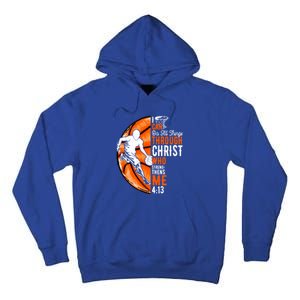 Cool Basketball Dad Papa Christian Funny Fathers Day Cute Gift Tall Hoodie