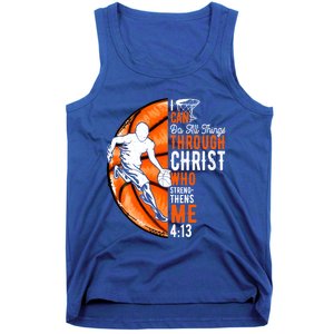 Cool Basketball Dad Papa Christian Funny Fathers Day Cute Gift Tank Top