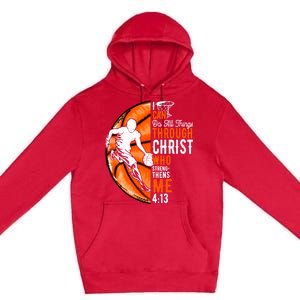 Cool Basketball Dad Papa Christian Funny Fathers Day Cute Gift Premium Pullover Hoodie