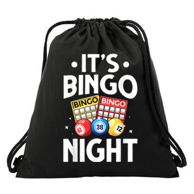 Cute Bingo Design For Men Women Bingo Lovers Casino Gambling Drawstring Bag