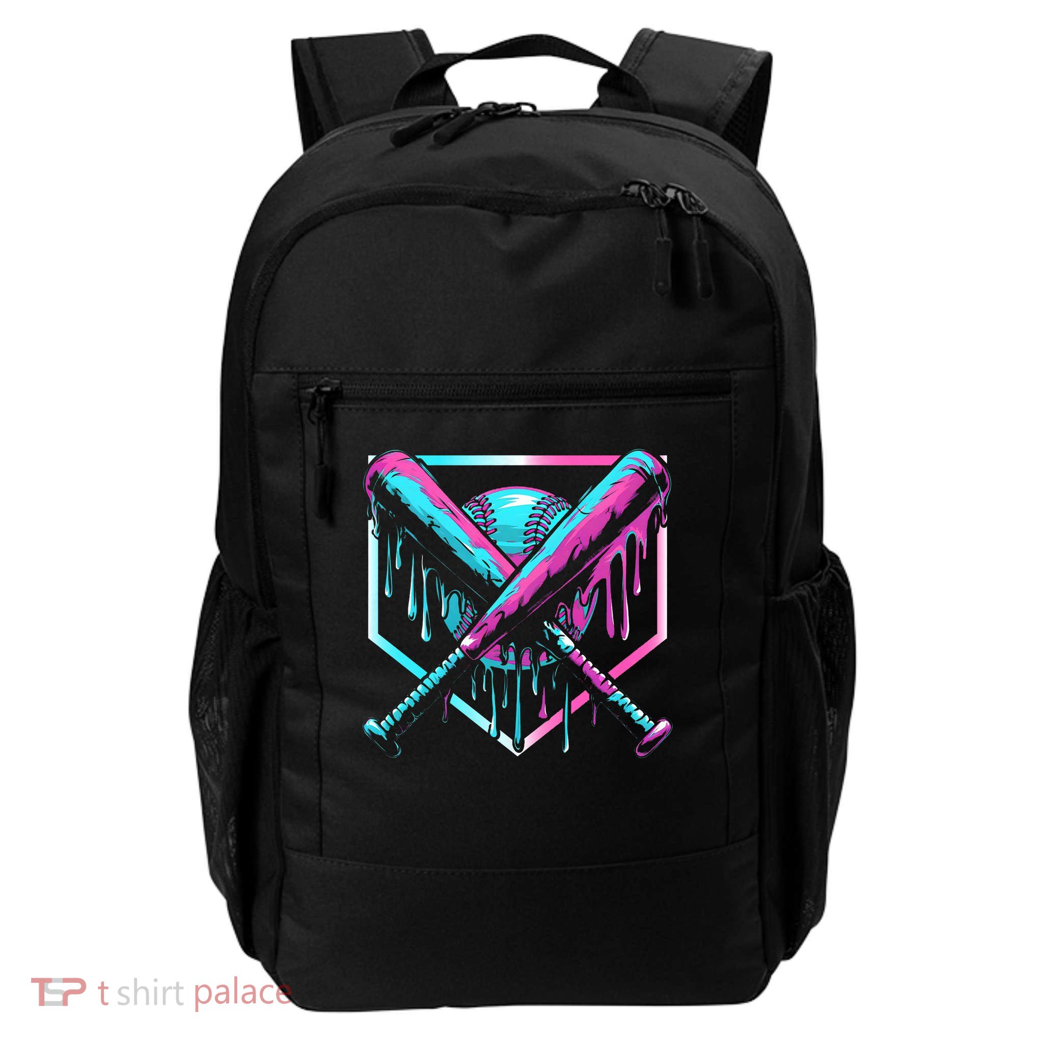 Cool Baseball Drip Ice Cream Drip Daily Commute Backpack