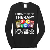 Cute Bingo Design For Men Women Casino Gambling Bingo Lovers Long Sleeve Shirt