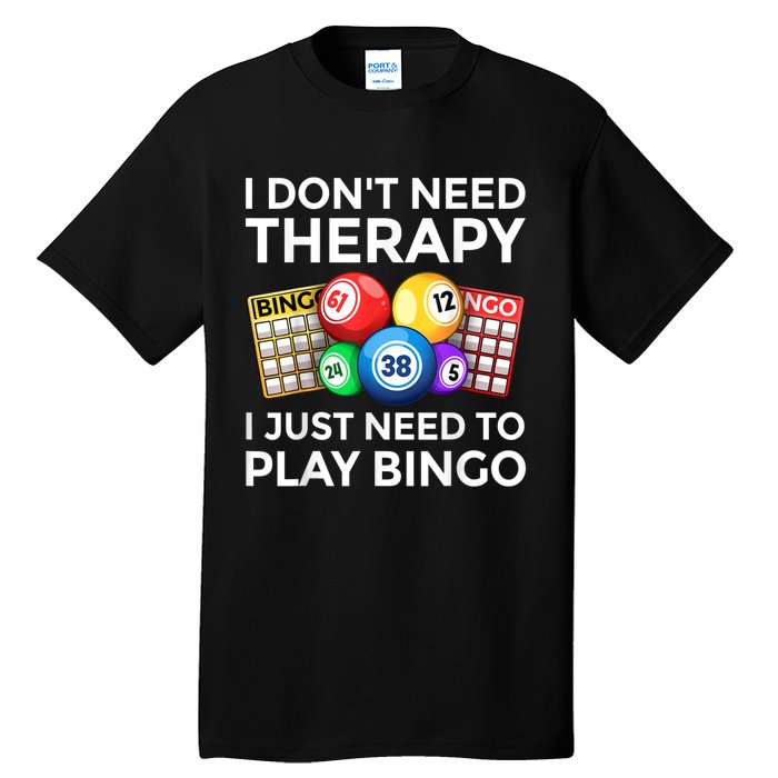 Cute Bingo Design For Men Women Casino Gambling Bingo Lovers Tall T-Shirt