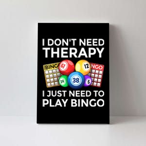 Cute Bingo Design For Men Women Casino Gambling Bingo Lovers Canvas