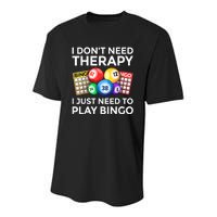 Cute Bingo Design For Men Women Casino Gambling Bingo Lovers Youth Performance Sprint T-Shirt