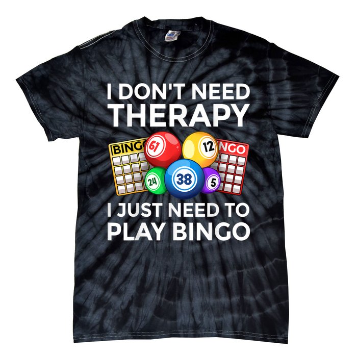 Cute Bingo Design For Men Women Casino Gambling Bingo Lovers Tie-Dye T-Shirt