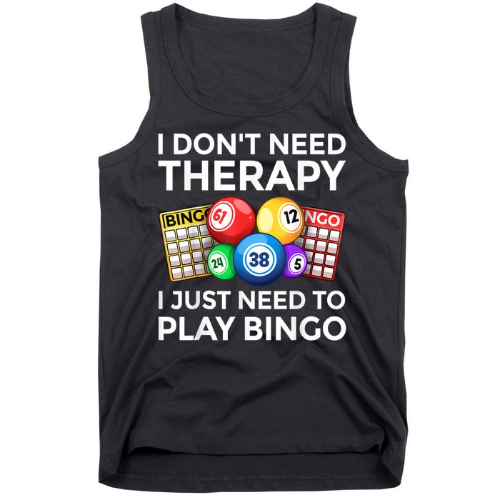 Cute Bingo Design For Men Women Casino Gambling Bingo Lovers Tank Top