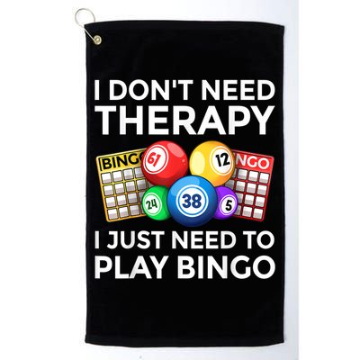 Cute Bingo Design For Men Women Casino Gambling Bingo Lovers Platinum Collection Golf Towel