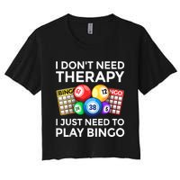 Cute Bingo Design For Men Women Casino Gambling Bingo Lovers Women's Crop Top Tee