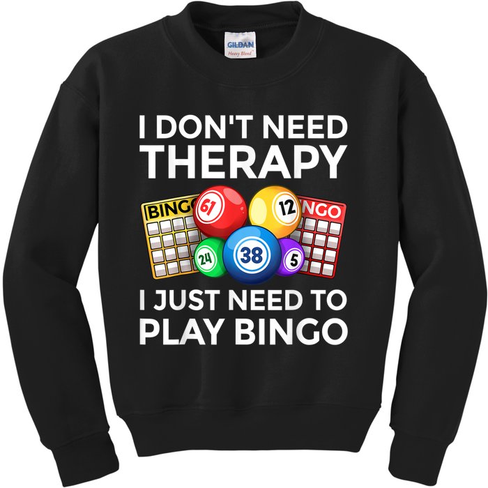 Cute Bingo Design For Men Women Casino Gambling Bingo Lovers Kids Sweatshirt