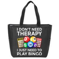 Cute Bingo Design For Men Women Casino Gambling Bingo Lovers Zip Tote Bag